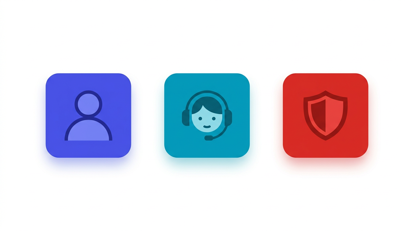 Icônes des rôles TicketFlow